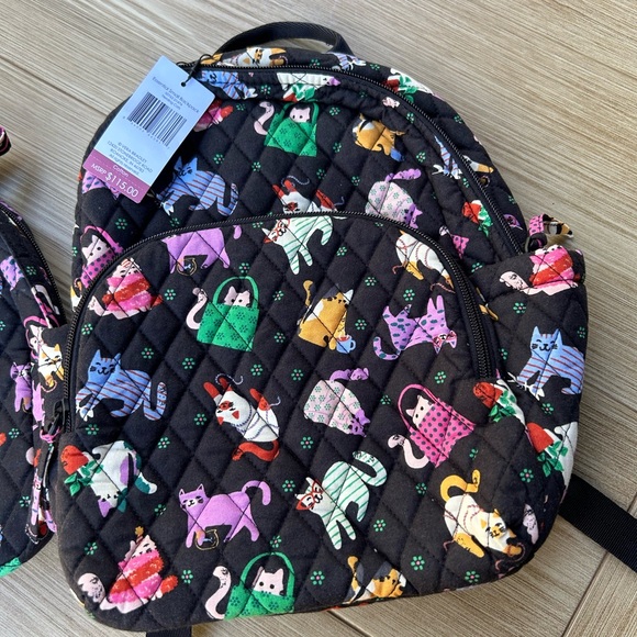 Vera Bradley Black Cat Print Backpack Only!! - Picture 2 of 4